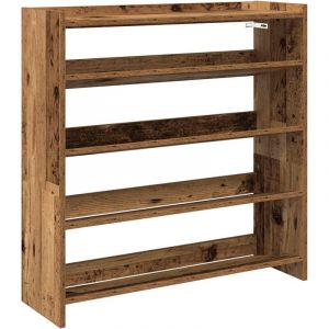VidaXL Étagère à chaussures vieux bois 80x25x81 cm bois d'ingénierie