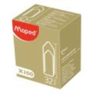 Maped 032060 7 - Bo&icirc;te de 100 trombones en acier (32 mm)