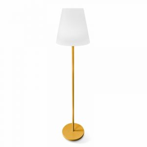 Image de Oviala Lampadaire LED Bell Acier Jaune