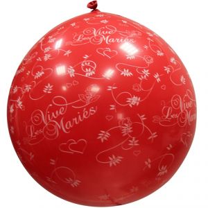 Ballon g&eacute;ant "Vive les Mari&eacute;s" (1m)