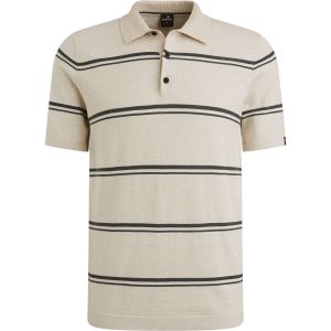 Vanguard Knitted Poloshirt Rayures Beige taille XXL