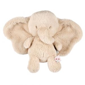 Nattou Doudou &eacute;l&eacute;phant en Peluche &agrave; Poils Longs, Compagnon d&egrave;s la Naissance, env. 29 cm, Polyester, fanfan, Sable