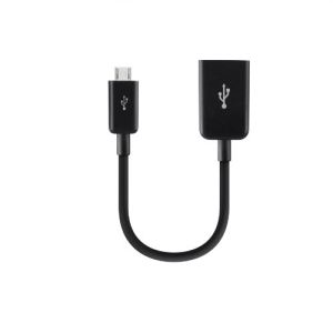 Image de Belkin F2CU014BTBLK - Adaptateur On-The-Go USB type A/micro-USB m/f 12 cm