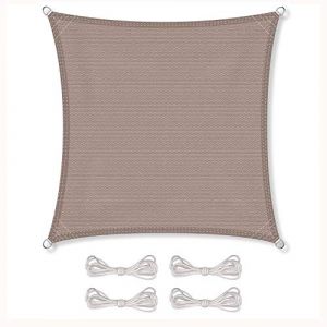 CelinaSun Voile d'ombragePare-Soleil Jardin Balcon Polyéthylène HDPE Respirant Carré 2 x 2 m Taupe