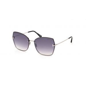 Tom Ford Femme FT1107 NICKIE-02 16C Lunettes de soleil M&eacute;tal Palladium Fum&eacute;e Papillon Normale Sfumato