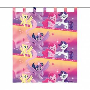 Herding Rideau My Little Pony, 140x160 cm INCL. 10 cm Boucle, Transparent, Polyester, Multicolore, Taille Unique