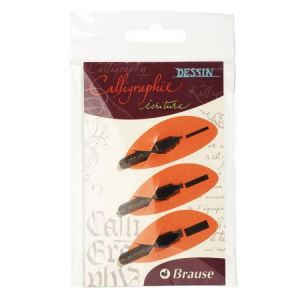 Brause 16500B plumes de calligraphie avec 3 plumes Bandzug 1,5 mm 2,5 mm et 4 mm