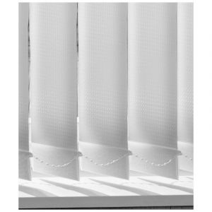 Madécostore Lot de 5 Lamelles pour store californien 89mm tamisantes Corona - Blanc - L8,9 x H280cm