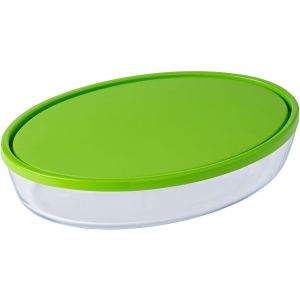 Image de Pyrex Plat &agrave; four ovale en verre avec couvercle - Cook & Store