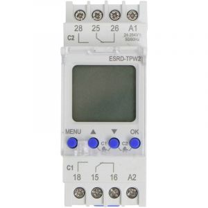 Counttec - S2K90 Interrupteur horaire pour rail ESRD-TPD2 multifonction, programme hebdomadaire, programme quotidien, pro