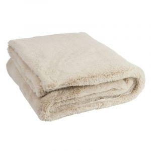 Plaid Imitation Fourrure "Cutie" 130x180cm Gris Clair Prix