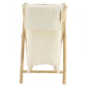 Tendance Panier à linge pliable canne de bambou - Naturel clair
