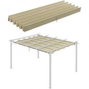 MH Toile de rechange pergola r&eacute;tractable rojas beige