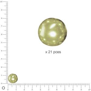 Image de Rayher Perles Renaissance - Vert tilleul - &Oslash; 12 mm x 21 pces