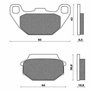 Newfren Plaquettes de frein Kymco 50 Agility 2T 10- / Agility 4T 08-