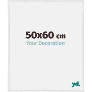Your Decoration - 50,00x60,00 cm - Cadres Photos en Plastique Avec Verre Plexiglas - Excellente Qualité -Blanc Brillant - Plaque de Verre Résistant Aux UV - Anti-Reflet - Cadre Decoration Murale - Annecy,