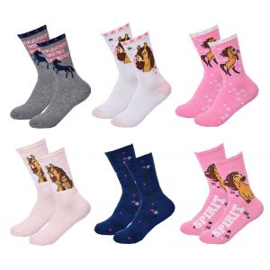 Pack De Chaussettes Enfants Licence Fantaisies-Assortiment Mod&egrave;les Photos Selon Arrivages- Pack De 6 Paires Girls Spirit 3987
