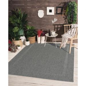 Tapis robuste extérieur intérieur, anthracite, 160 x 220 cm