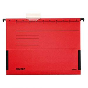 Leitz Dossier suspendu ALPHA 1986-xx-25 DIN A4 carton coloré rouge 1 pièce