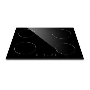 Amsta AMPI4Z6400 - Table de cuisson - Induction - 60 cm - 4 Foyers - 6400 watts - Booster - Minuterie digitale - Touches sensitives - Noir