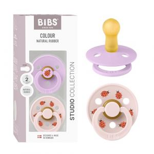 Bibs Studio Colour Sucettes Rondes 6&ndash;18 mois Ladybug Violet Sky