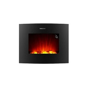 Cecotec ReadyWarm 2650 Curved Flames Connected Cheminée électrique décorative de 26” avec une puissance maximale de 2000 W