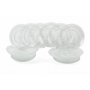Villa d&rsquo;Este Home Tivoli Service d'assiettes 18 pi&egrave;ces en verre, Imperial