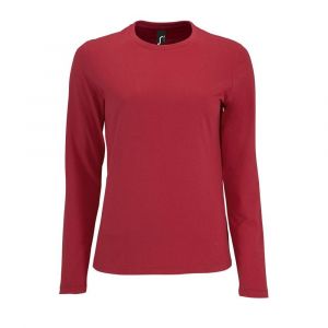 Sol's Pack 5 Tee Shirt Femme Manches Longues Imperial Rouge 02075 - Taille L