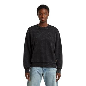 G-Star Raw FELPA Donna D27173-D969 WASHED A LINE SCRIPT H590 BLACK SMOKEY