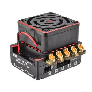 Image de Contr&ocirc;leur de vitesse de course TEAM CORALLY CMM-10 avec capteur 2-3S 220A Noir/rouge