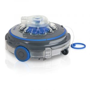 Gre RBR75 - Wet Runner Plus, Robot électrique sans Fil, pour Piscines Jusqu'à 50 m2, Gris et Bleu