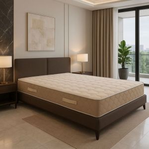 Matelas Latex Naturel + Alèse 180x200 x 23 cm Ferme - Tissu 100% Coton - Déhoussable Housse Lavable - 7 Zones de Confort - Noyau Poli Lattex HR Dernière Génération - Très Respirant