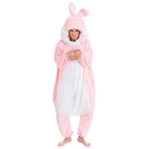 Chaks C1091180 - Déguisement peluche BIG lapin rose rembourré 180 cm