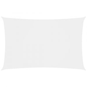 Voile toile d'ombrage parasol tissu oxford rectangulaire 2 x 4,5 m blanc 02_0009618