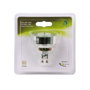 Lucide CFL BULB - Ampoule &eacute;conomique - &Oslash; 5 cm - GU10 - 1x8W 2700K - Blanc