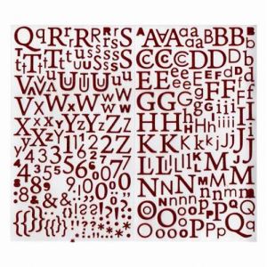 Sticker Alphabet paillette 300 lettres