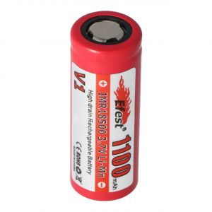 Efest IMR 18500 V1 - 1100mAh 3.7V (plus pôle plat)