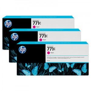 HP B6Y33A - Pack de 3 cartouche d'encres 771C magenta