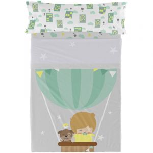 Bedding set HappyFriday Happynois Air Balloon Multicolour Single 2 Pieces