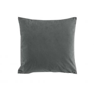 Home maison Coussin d&eacute;houssable en velours c&ocirc;tel&eacute; anthracite 40 x 40
