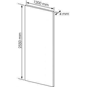 Panneau mural de salle de bain - Ardoise - Mat Texturé - MAOLA - 1,2 m x 2,55 m x 4 mm