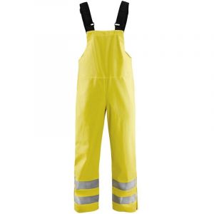 Blaklader Cotte de pluie &agrave; bretelles haute visibilit&eacute; respirante Orange L