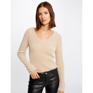 Morgan Pull manches longues maille duveteuse ivoire femme - Couleur IVOIRE - Taille L