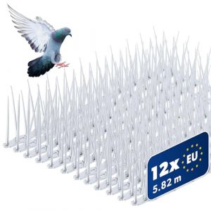 Image de Kadax - 12x Pointes Anti-Oiseaux Anti-Oiseaux Inox Haut 5,82m Coffre-fort