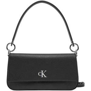 Calvin Klein Sac à Bandoulière Femme Minimal Monogram Pouch avec Logo, Noir (Bla, Taille Unique