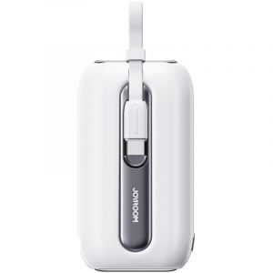 Batterie externe 10 000 mAh Série Colorée 22,5 W avec câbles USB-C et Lightning pour iPhone, blanc