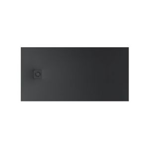 Roca Receveur de douche extra plat en Stonex Terran-N + Grille Twist - 1800x800mm - Noir