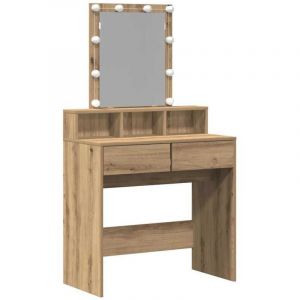 VidaXL Coiffeuse chêne artisanal 80 x 41 x 144,5 cm Bois d'ingénierie