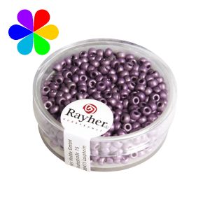 Rayher Perles metallic rondes dépolies - 2.6 mm violet