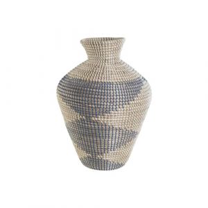 Vase DKD Home Decor Bleu Naturel m&eacute;diterran&eacute;en 35 x 35 x 50 cm